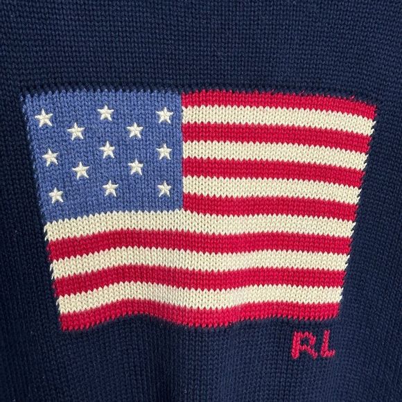 Polo Ralph Lauren USA Flag Sweater Large - Picture 2 of 4